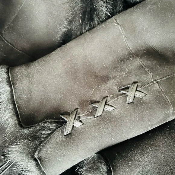 Andrew Marc Long haired shearling (genuine fur) black size Small - Picture 4 of 7